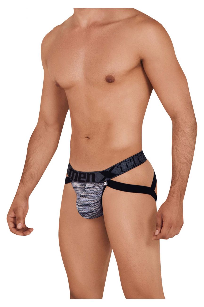 Xtremen 91099 Microfiber Mesh Jockstrap Black