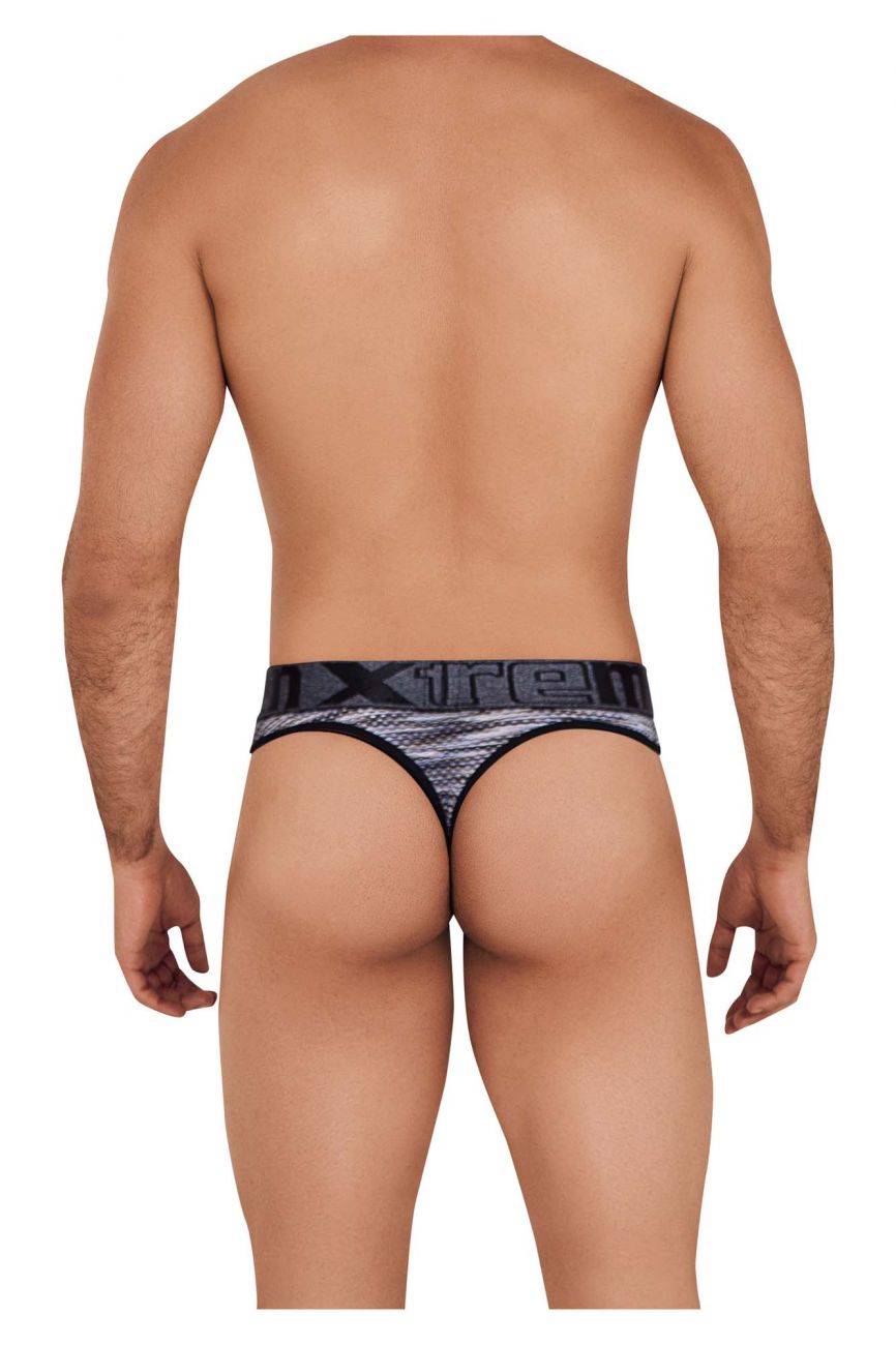 Xtremen 91100 Microfiber Mesh Thongs Black