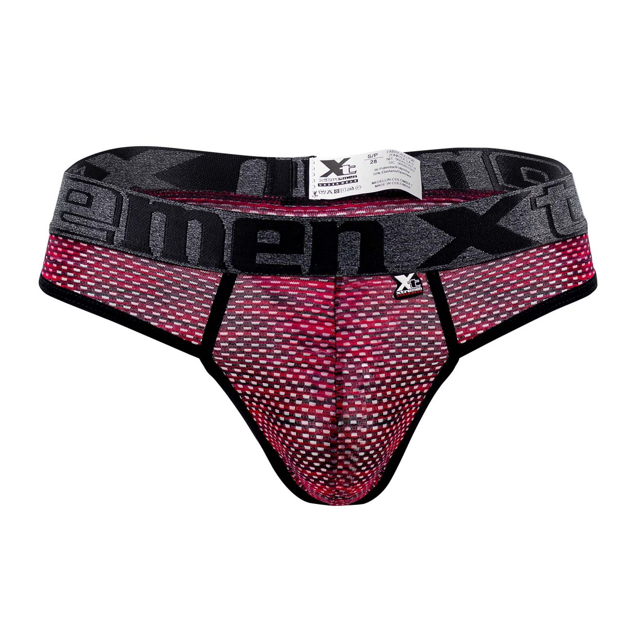Xtremen 91100 Microfiber Mesh Thongs Red