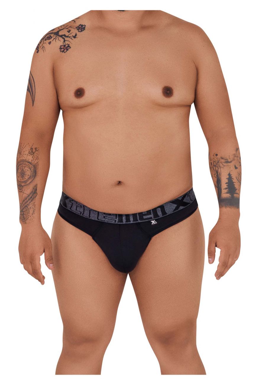 Xtremen 91101X Microfiber Thongs Black Plus Sizes