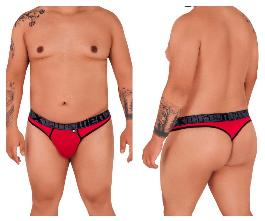 Xtremen 91101X Microfiber Thongs Red Plus Sizes