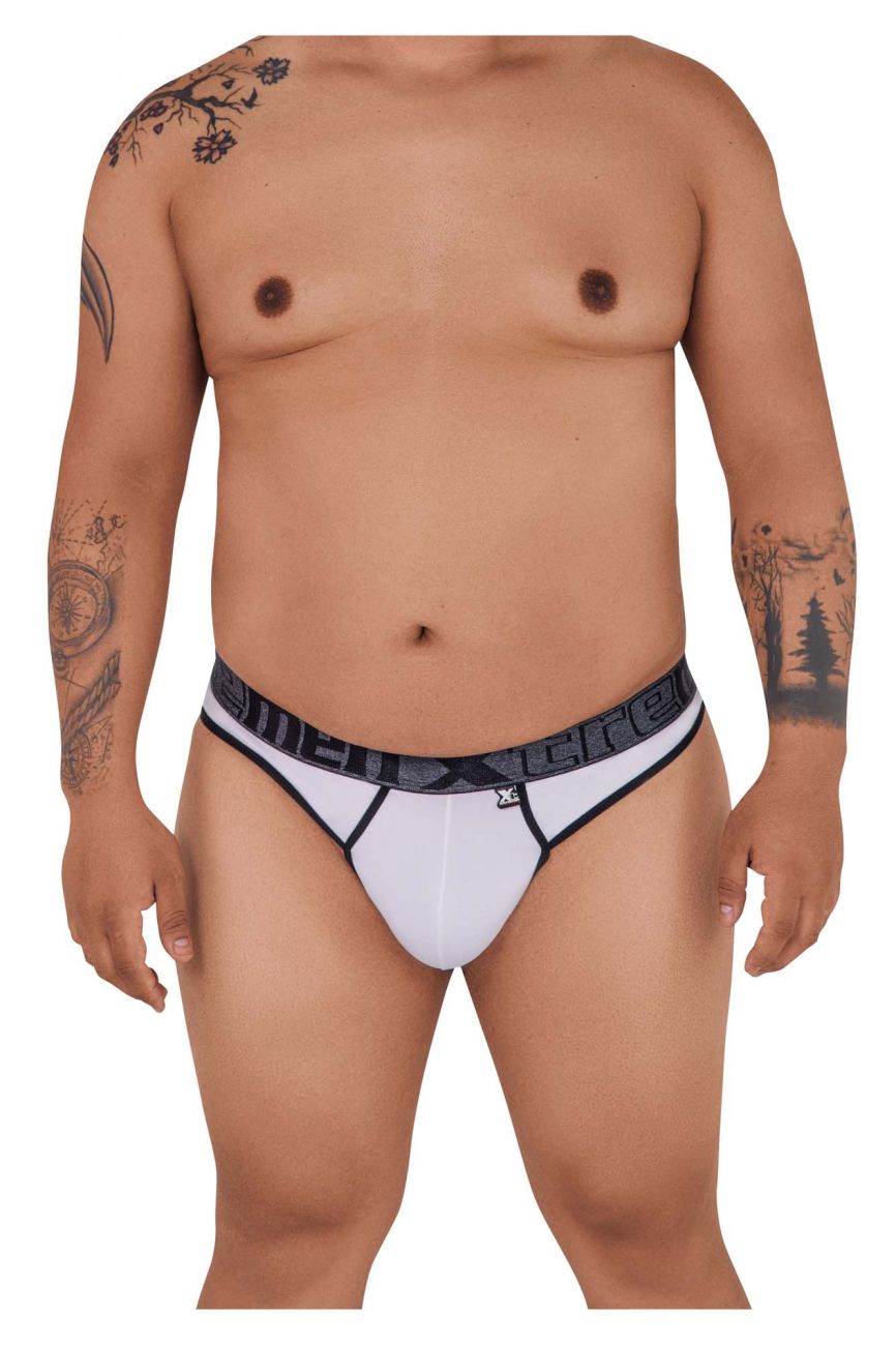 Xtremen 91101X Microfiber Thongs White Plus Sizes