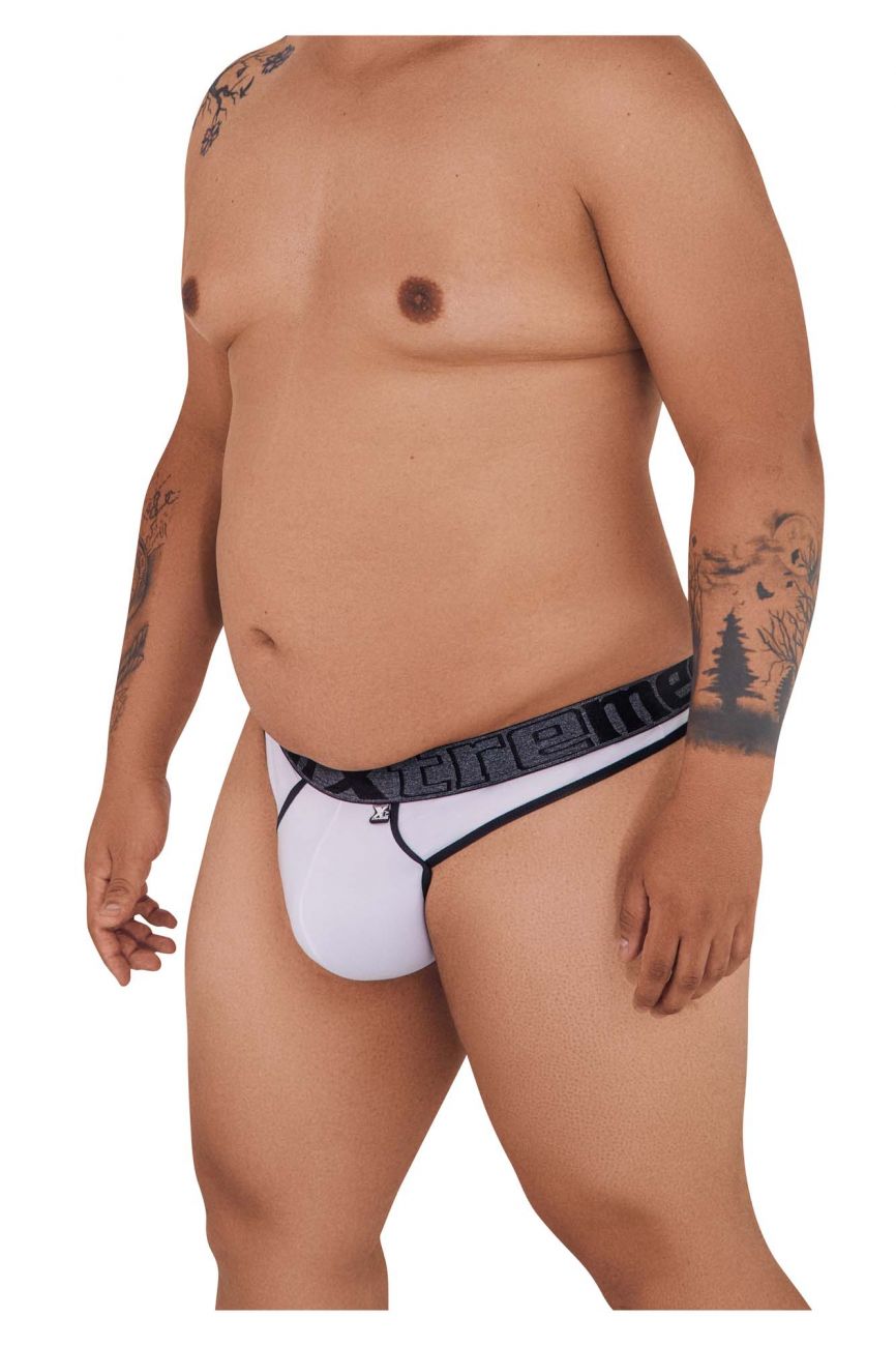 Xtremen 91101X Microfiber Thongs White Plus Sizes