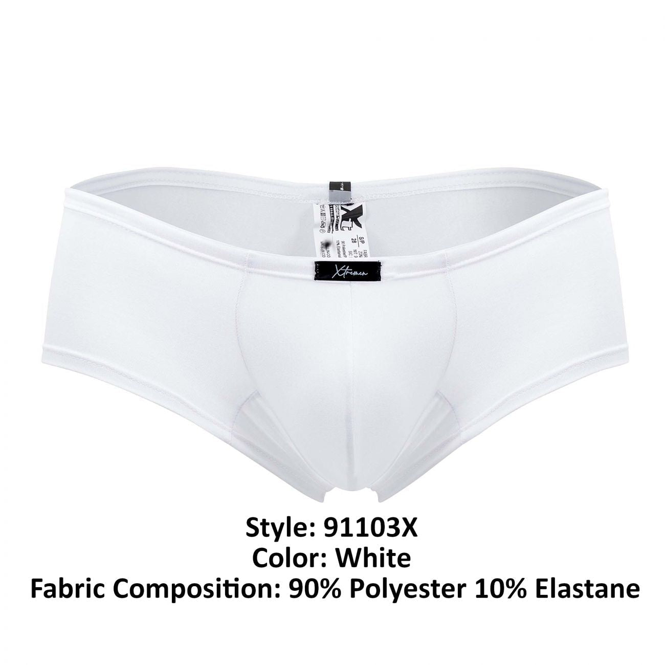 Xtremen 91103X Microfiber Trunks White Plus Sizes