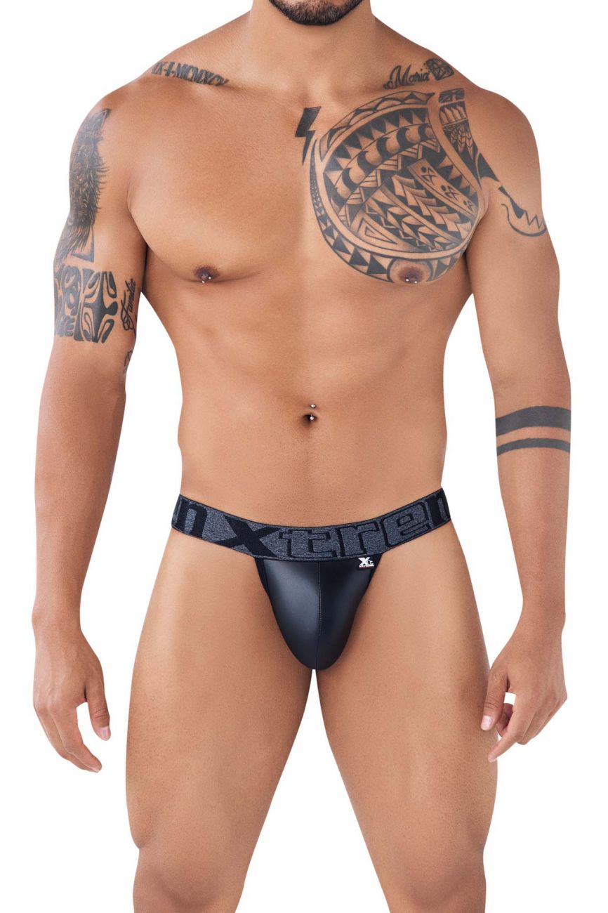 Xtremen 91109 Faux Leather Bikini Black