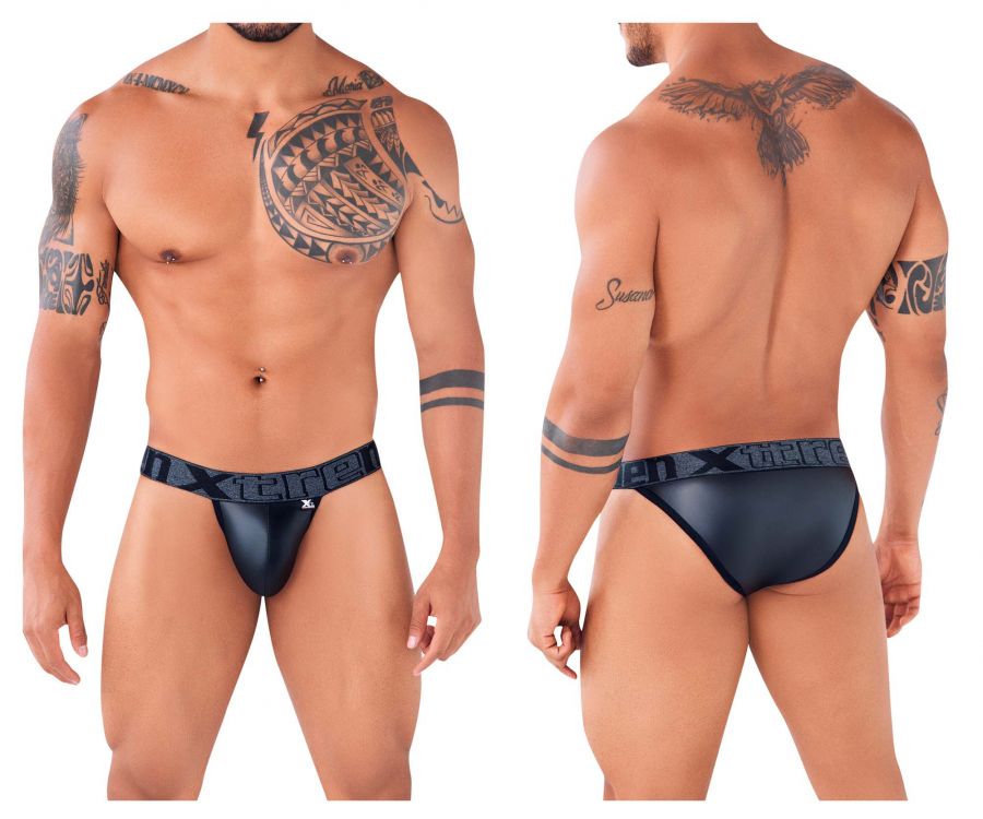 Xtremen 91109 Faux Leather Bikini Black