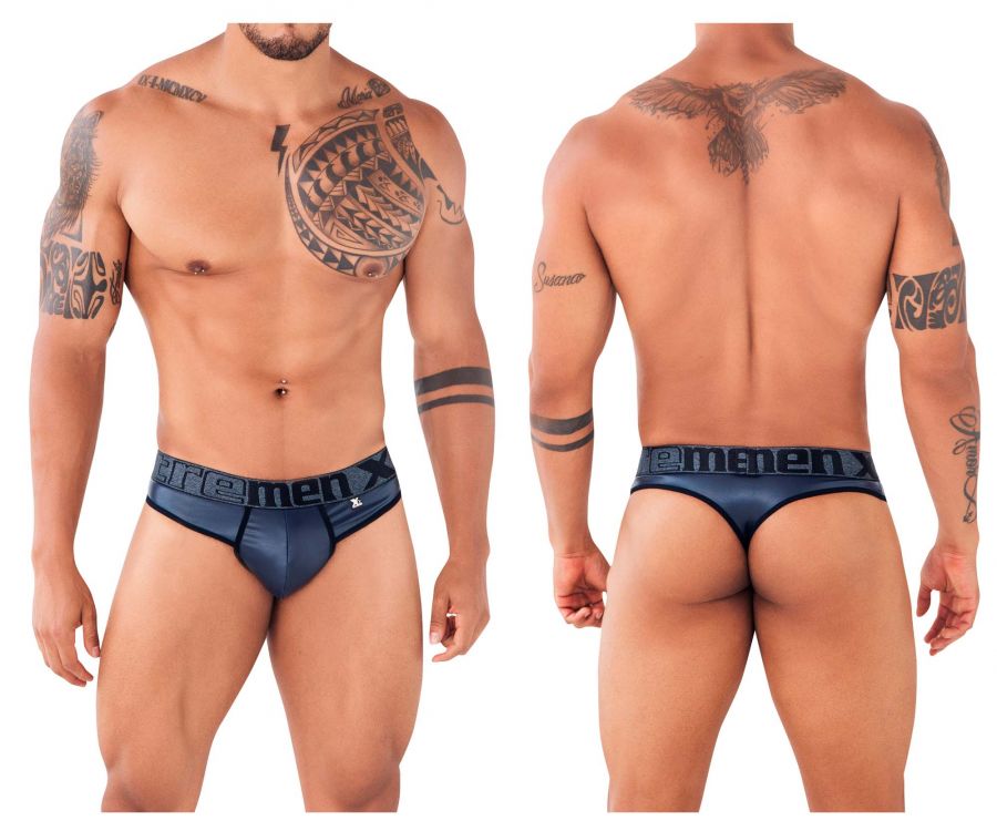 Xtremen 91113 Faux Leather Thongs Navy