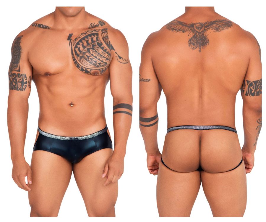 Xtremen 91116 Metallic Jockstrap Black