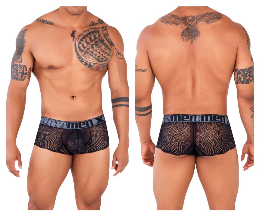 Xtremen 91123 Chic Lace Briefs Black