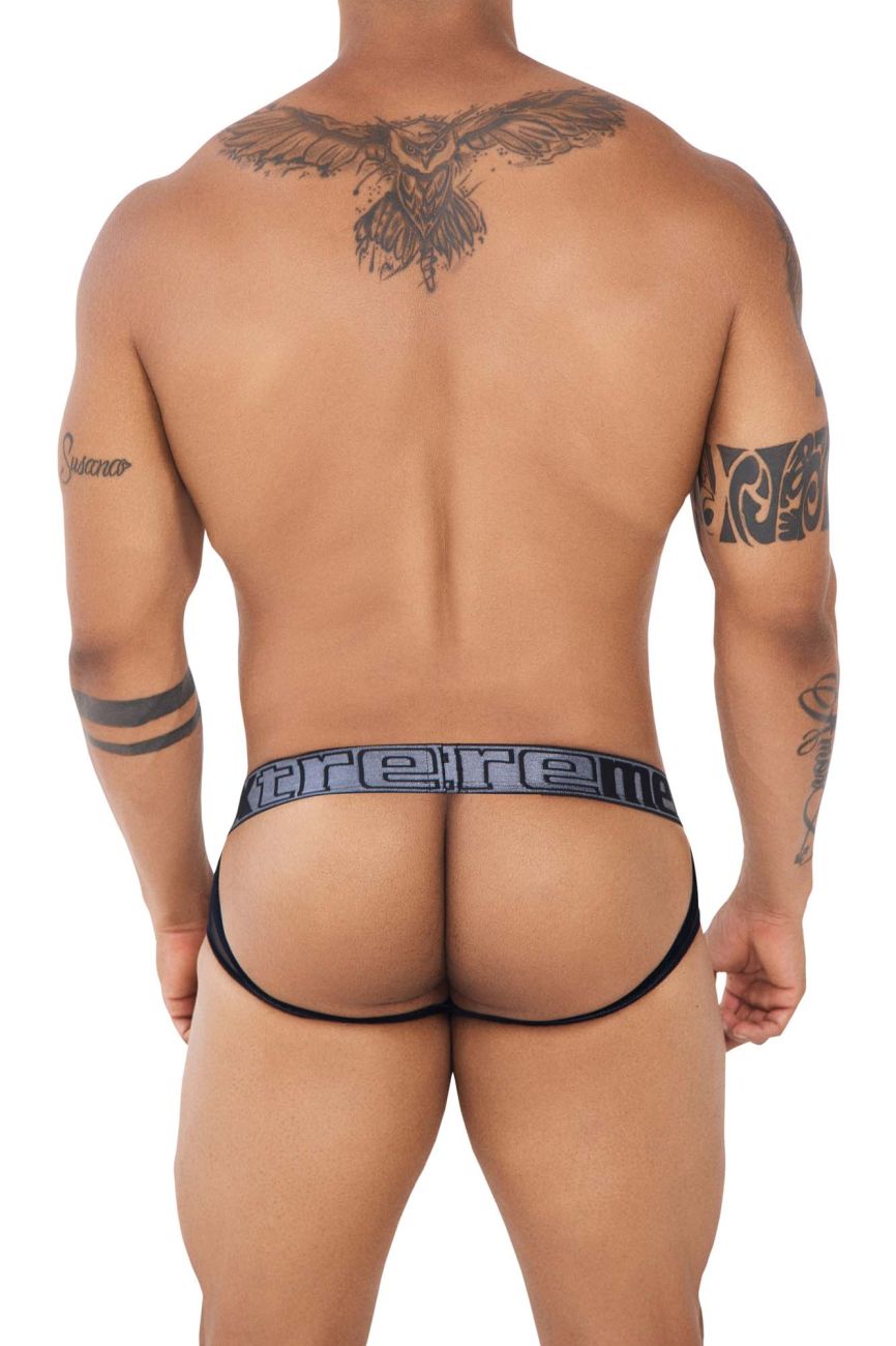 Xtremen 91124 Revealing Lace Jocks Black