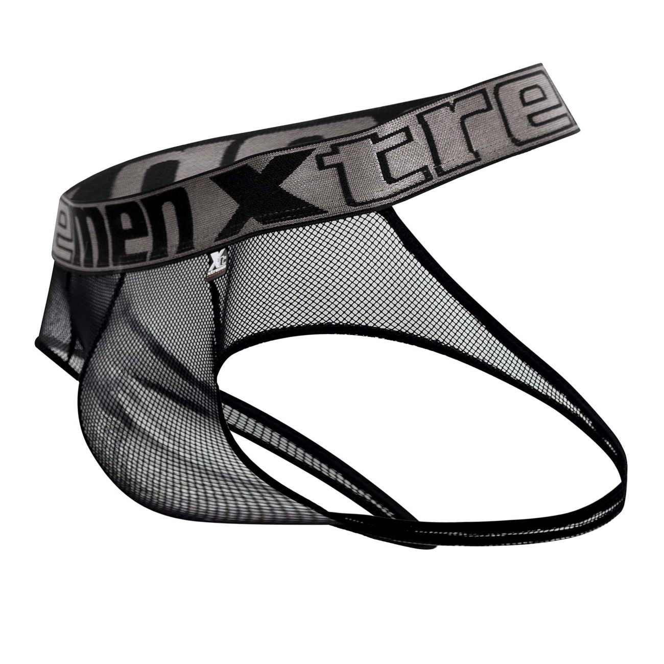 Xtremen 91124 Revealing Lace Jocks Black