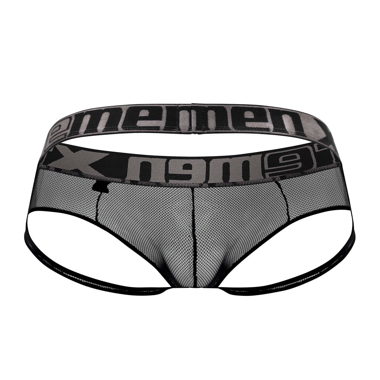 Xtremen 91124 Revealing Lace Jocks Black