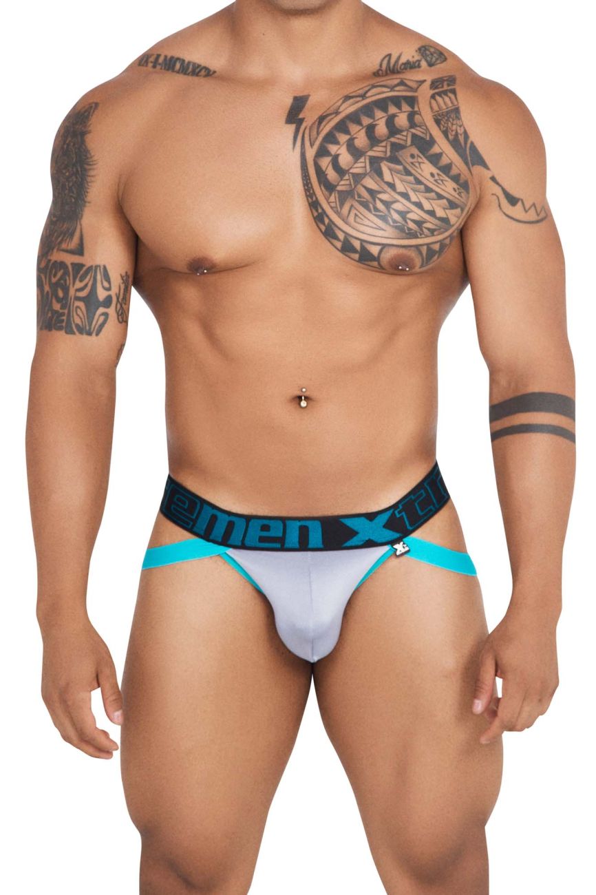 Xtremen 91139 Athletic Jockstrap Light Gray