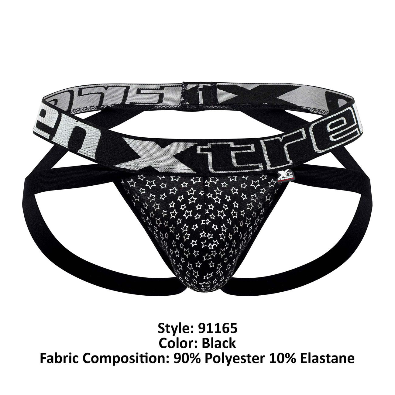 Xtremen 91165 Foil Jockstrap Black