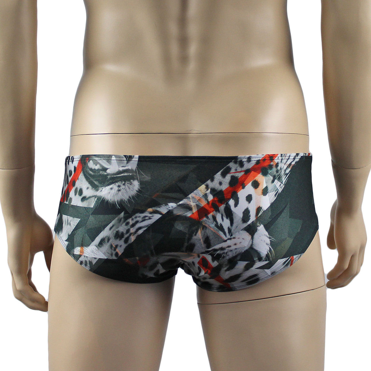 Mens Abstract Leopard Mini Boxer Briefs