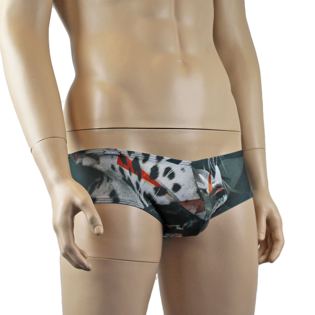 Mens Abstract Leopard Mini Boxer Briefs