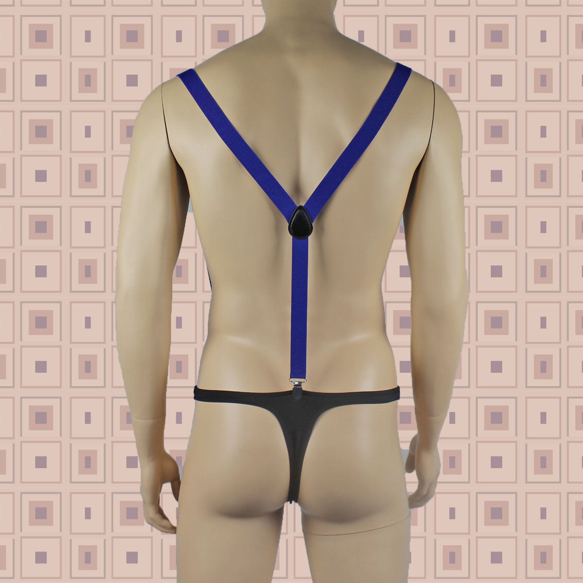 SALE - Stretch Elastic Clip on Suspender Braces Dark Blue