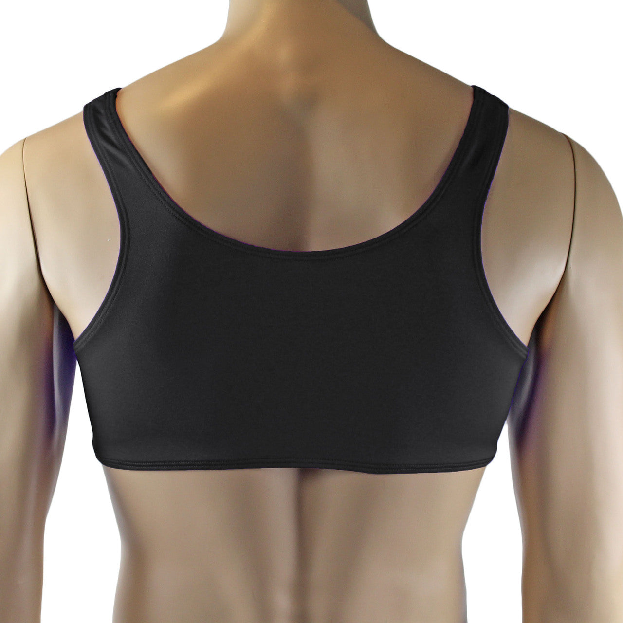 Male Stretch Lycra Bra Top with Bow (black plus other colours)