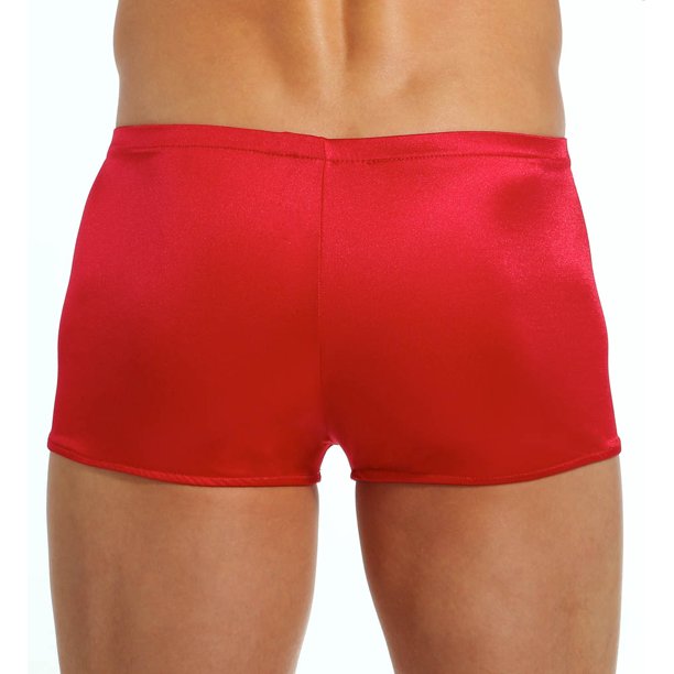 Stretch Satin Boxer Shorts Red
