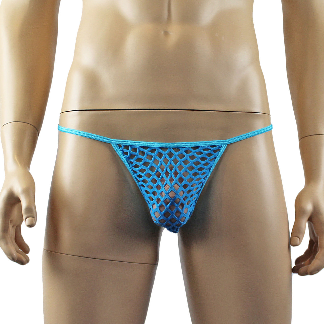 Mens Lingerie See-through Large Net Pouch G string (turquoise plus other colours)