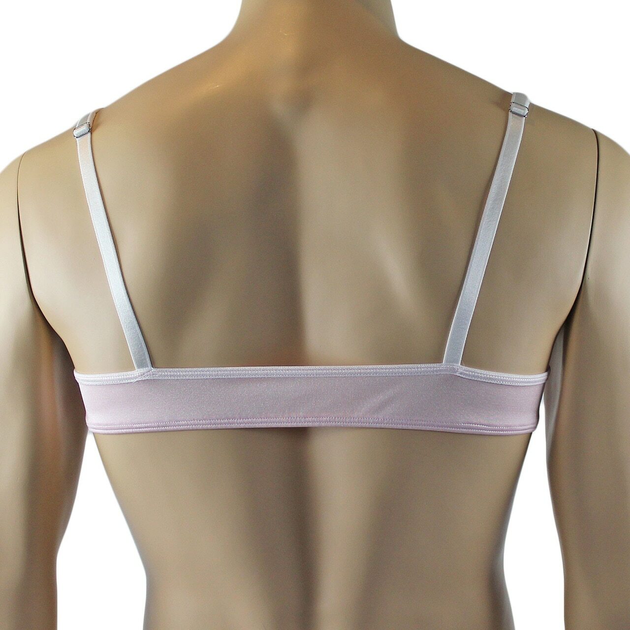 Mens Isabel Bra Top and Bikini Brief Male Lingerie (peach and white plus other colours)