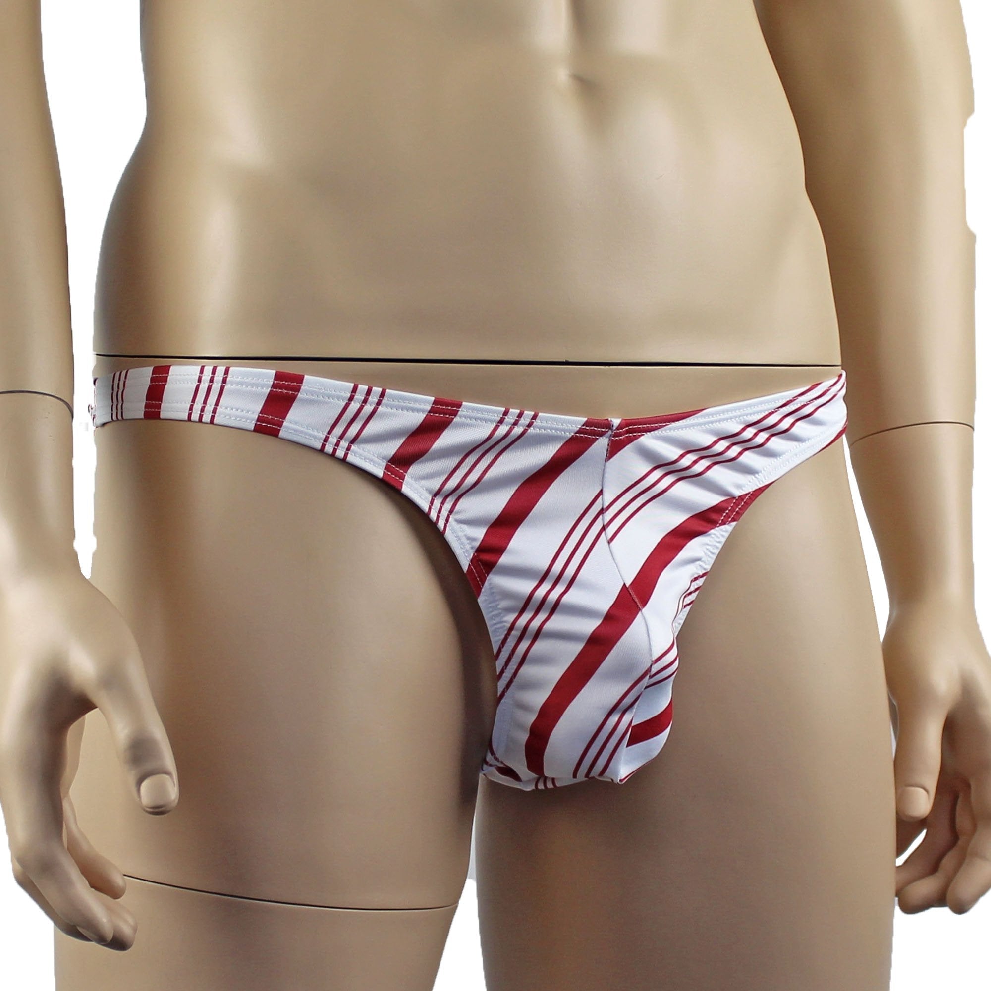 Christmas Candy Cane Mens G string Thong Xmas Underwear