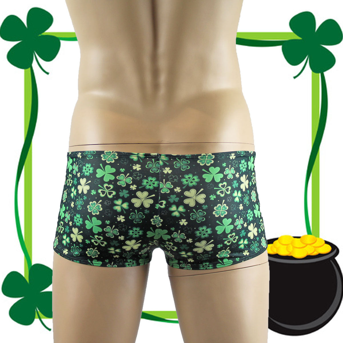 Mens St Patricks Day The Luck of The Irish Mini Boxer Shorts