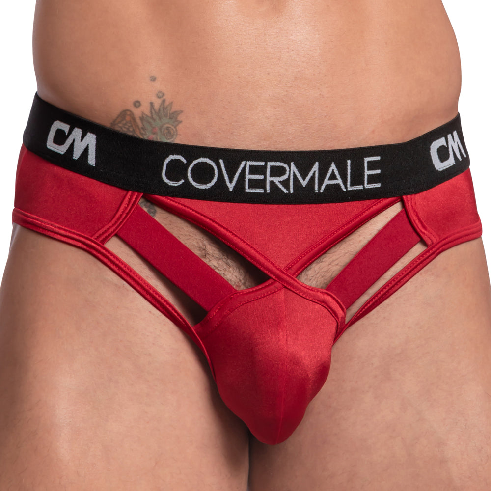 Cover Male Wide-Band Visible Bikini Red