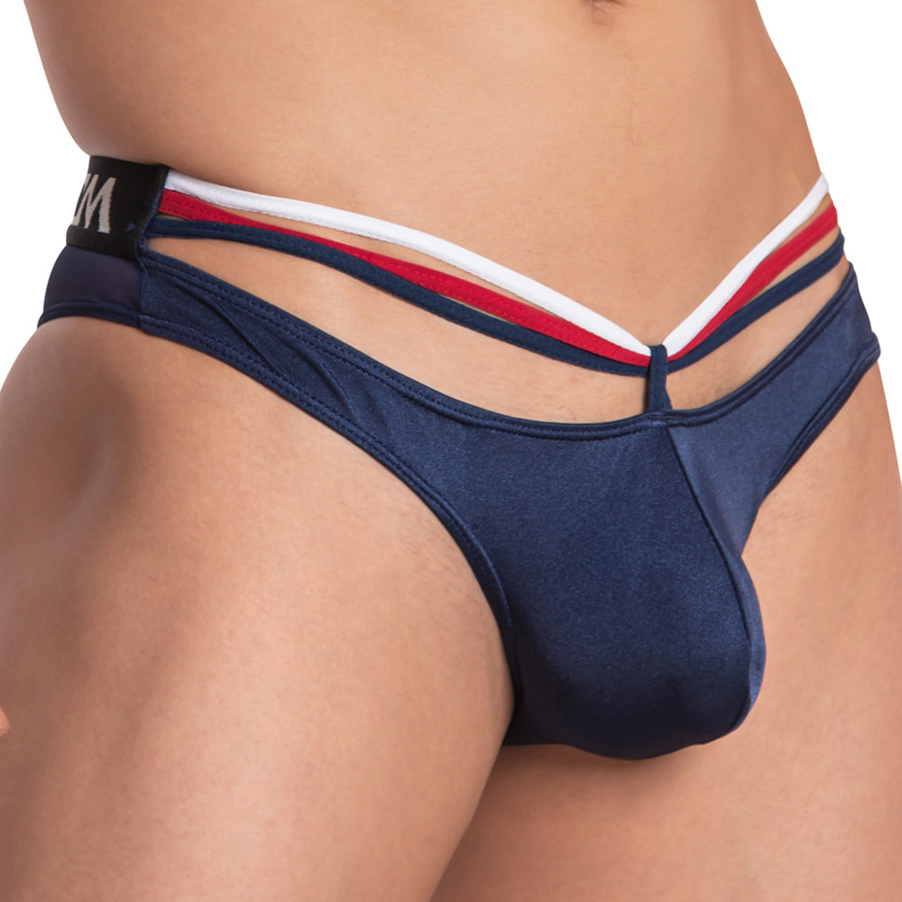 Cover Male Sexy Hot Mesh Back Brief Navy