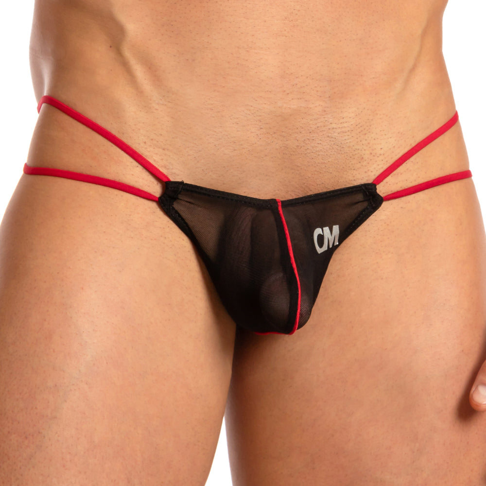 Cover Male Hot Double String Thong Black