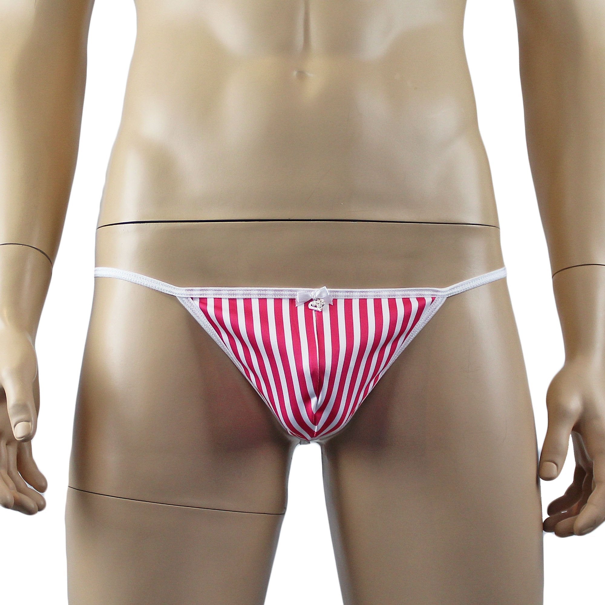 SALE - Candy Stripes Christmas Mens G string Pouch Xmas Underwear