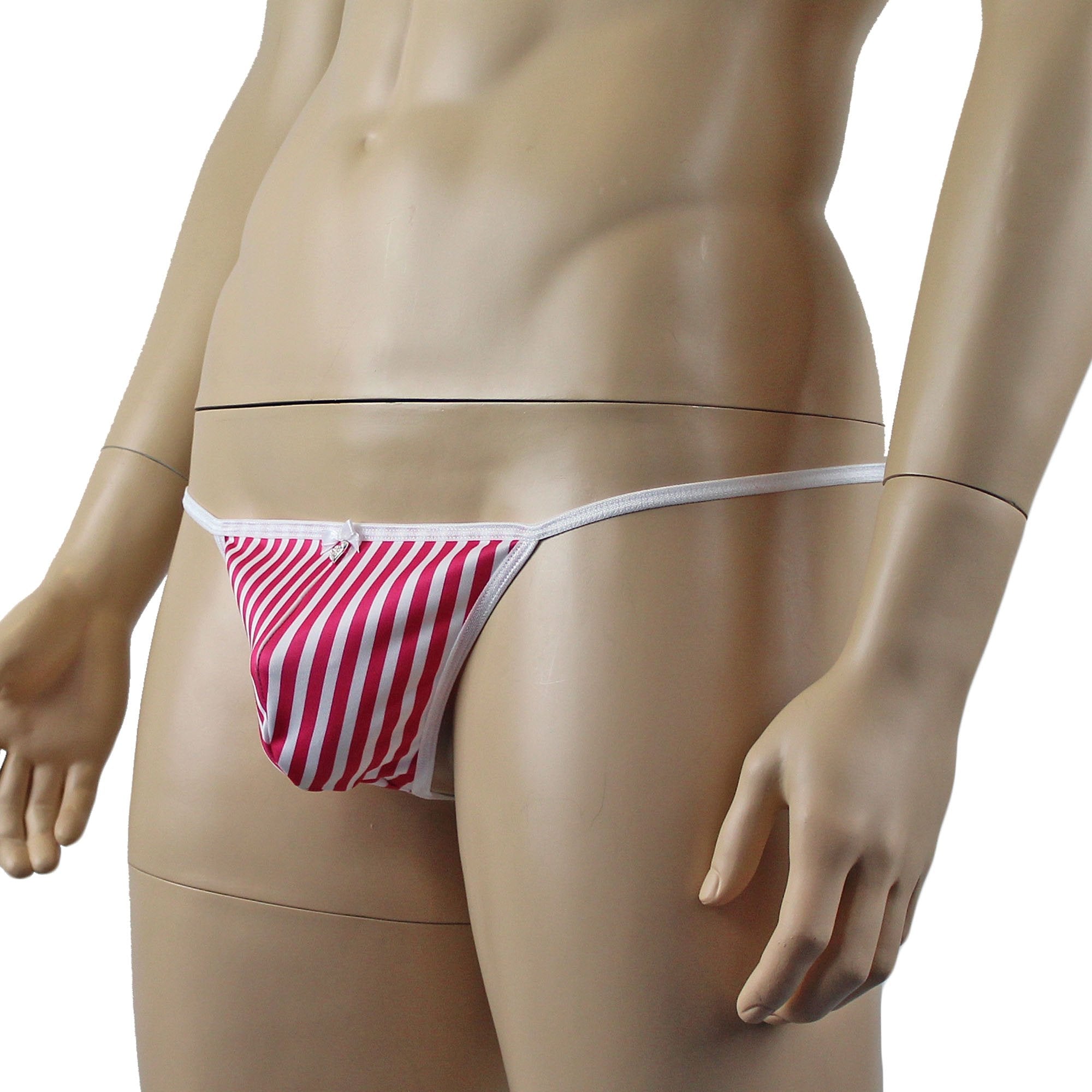 SALE - Candy Stripes Christmas Mens G string Pouch Xmas Underwear