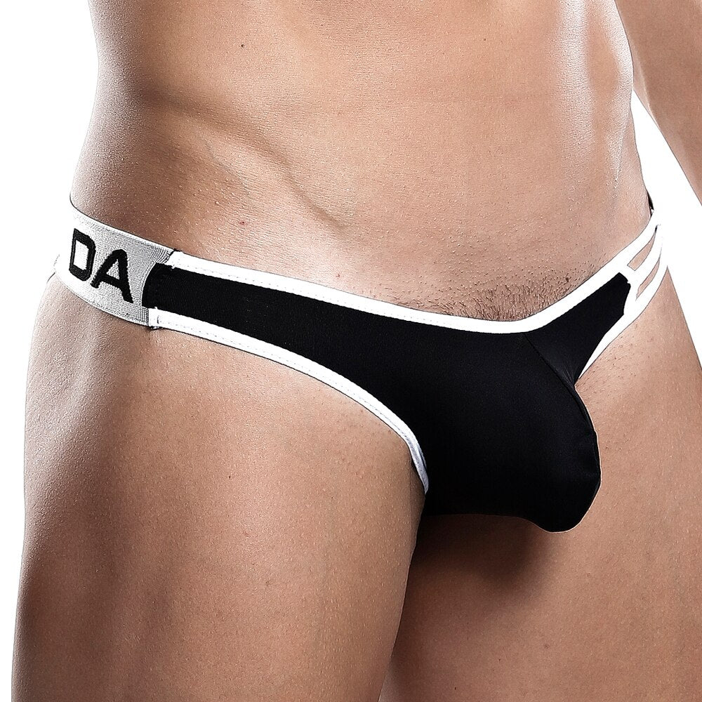 SALE - Mens Daddy Underwear Bikini Brief with Strap Sides Black