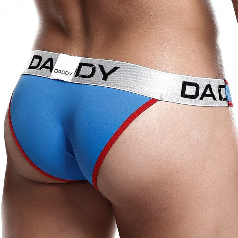 SALE - Mens Daddy Underwear Bikini Brief with Strap Sides Blue