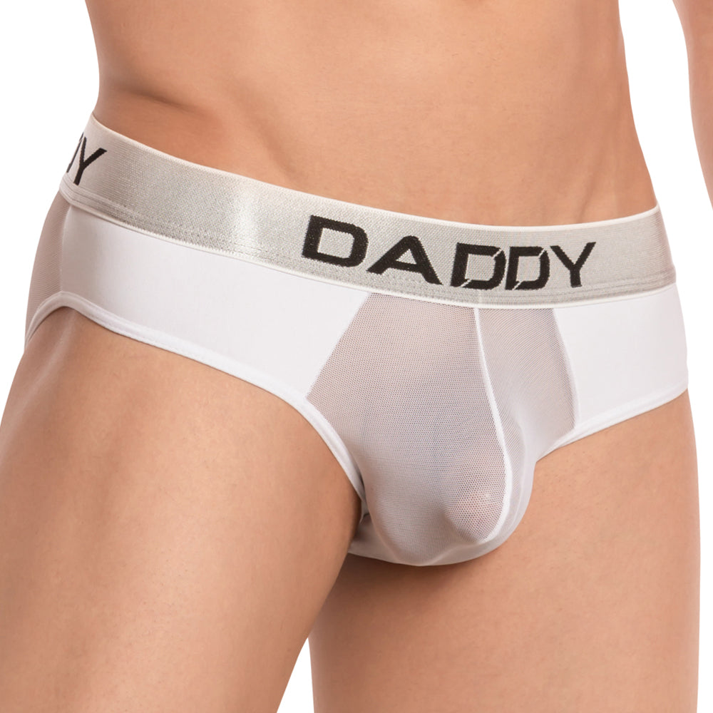 Daddy X Back Sheer Front Bikini White