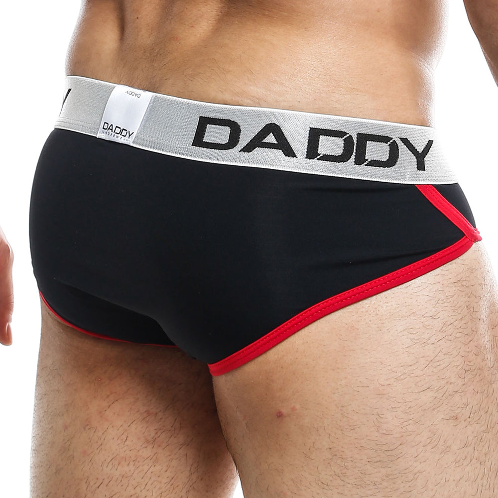 Daddy Contrasting Low Rise Brief Black