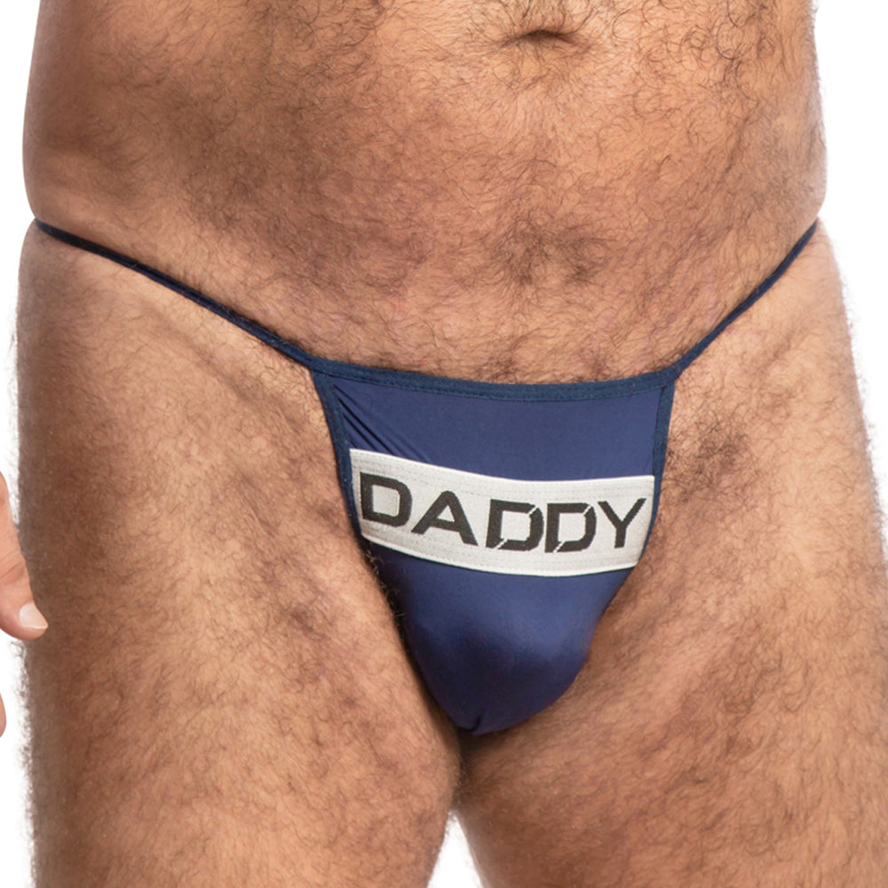 Daddy Mini String Thong Navy Plus Sizes