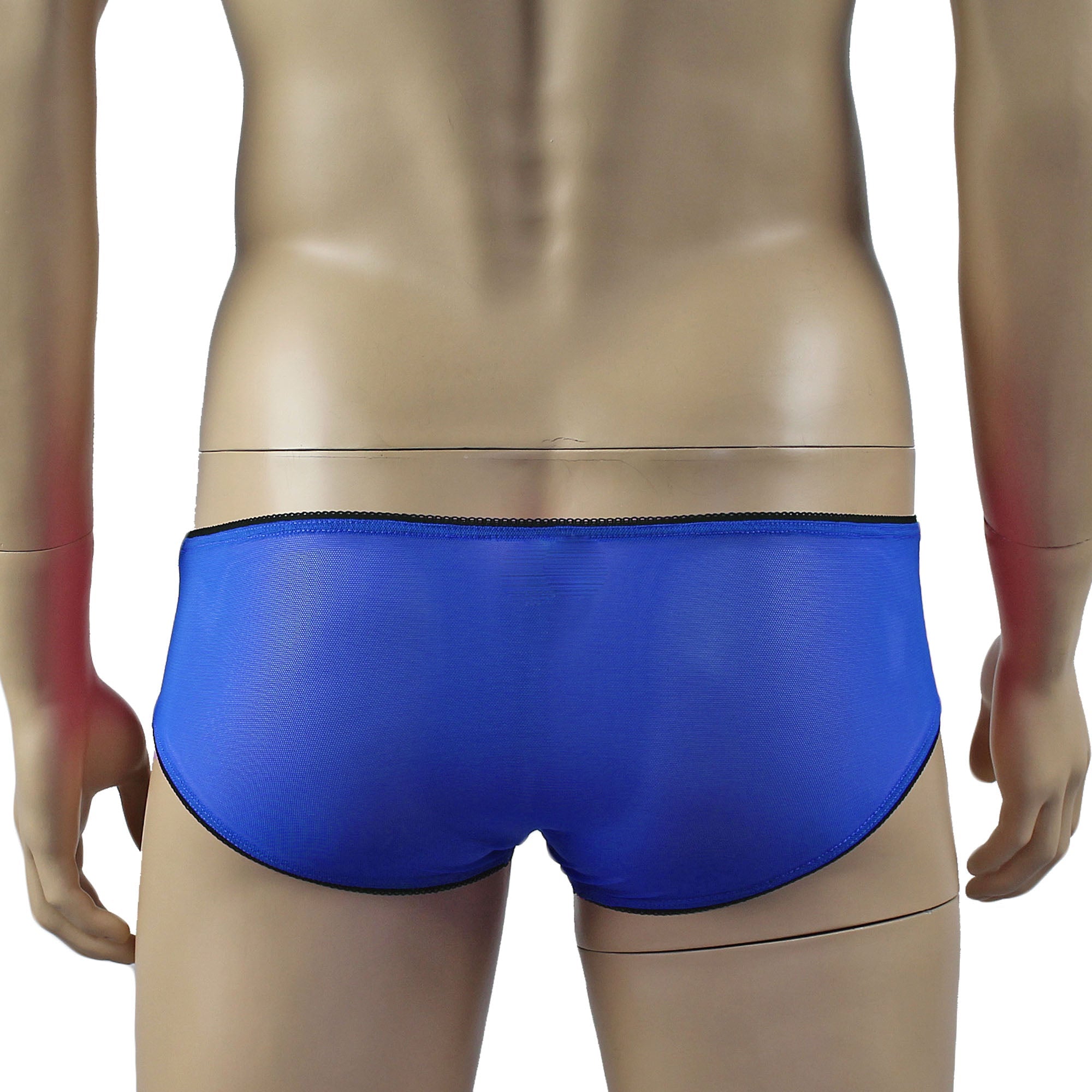 Mens Sheer Mesh Panty with Black Pico Elastic (blue plus other colours)