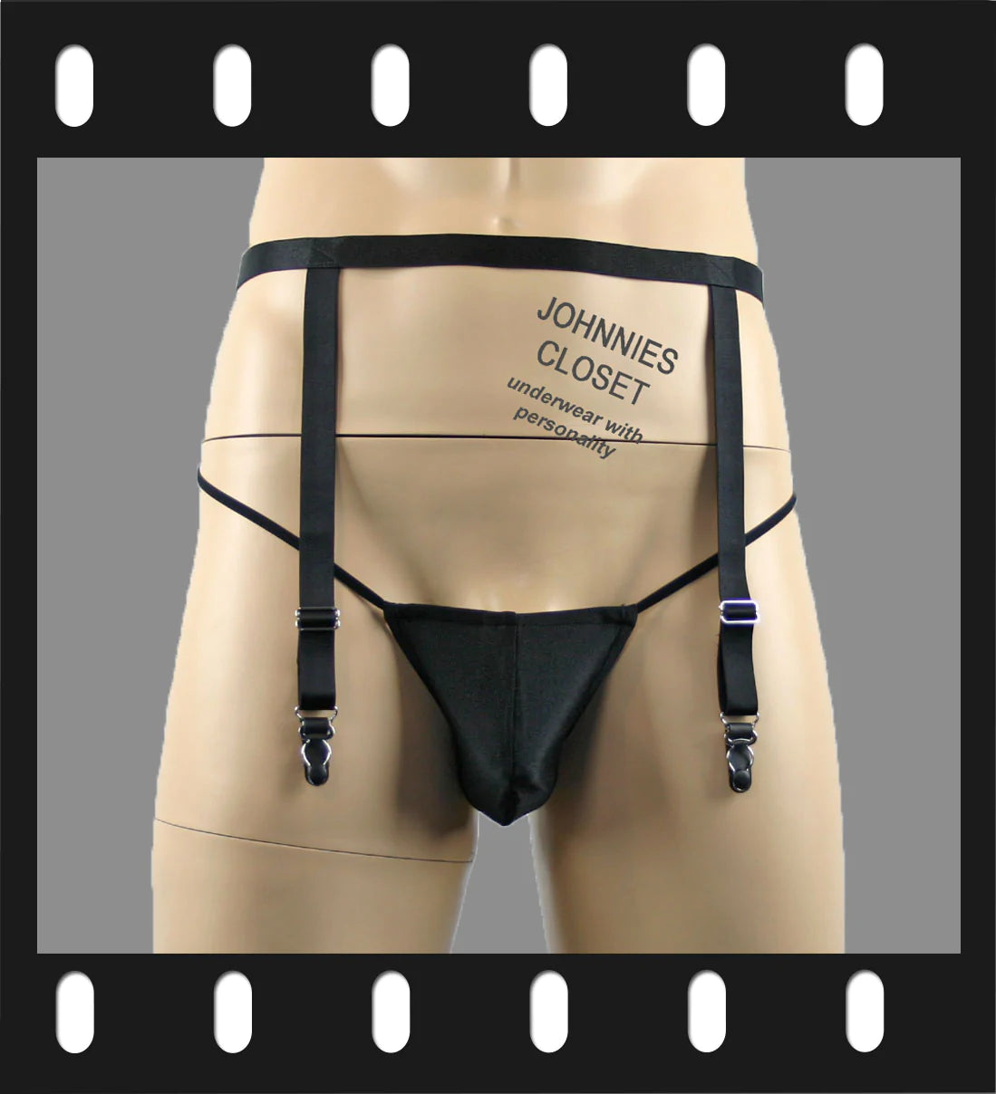 SALE - Mens Zoe Garterbelt Band Black