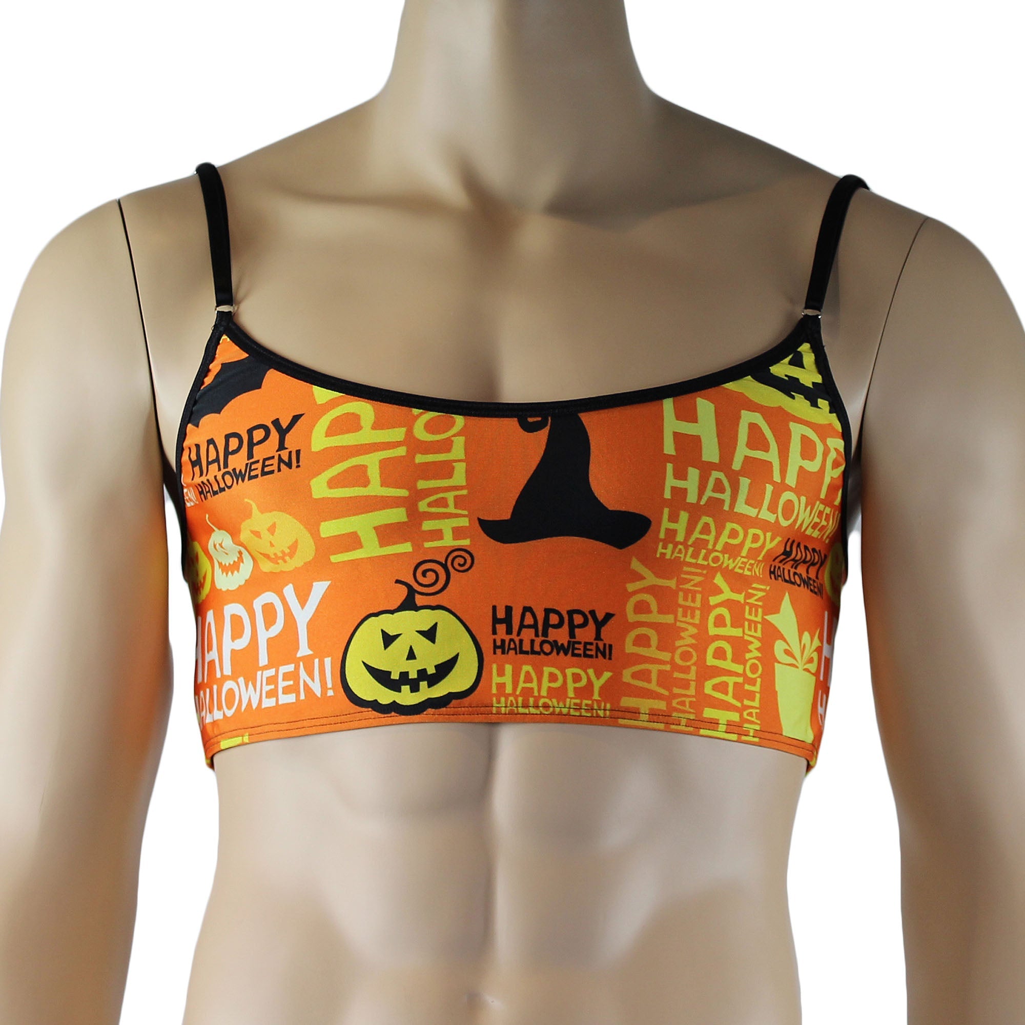 SALE - Mens Happy Halloween Camisole Top Underwear, Halloween Pumpkins