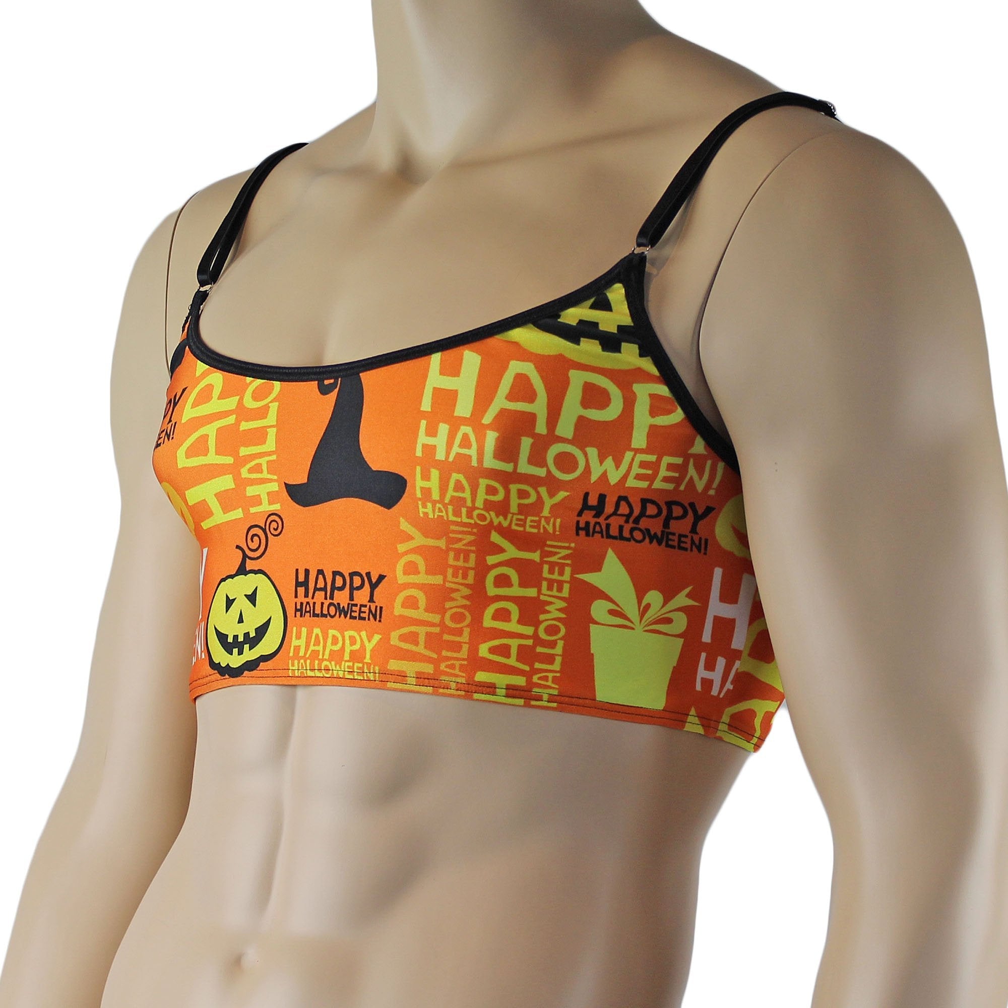 Mens Happy Halloween Camisole Top Underwear, Halloween Pumpkins