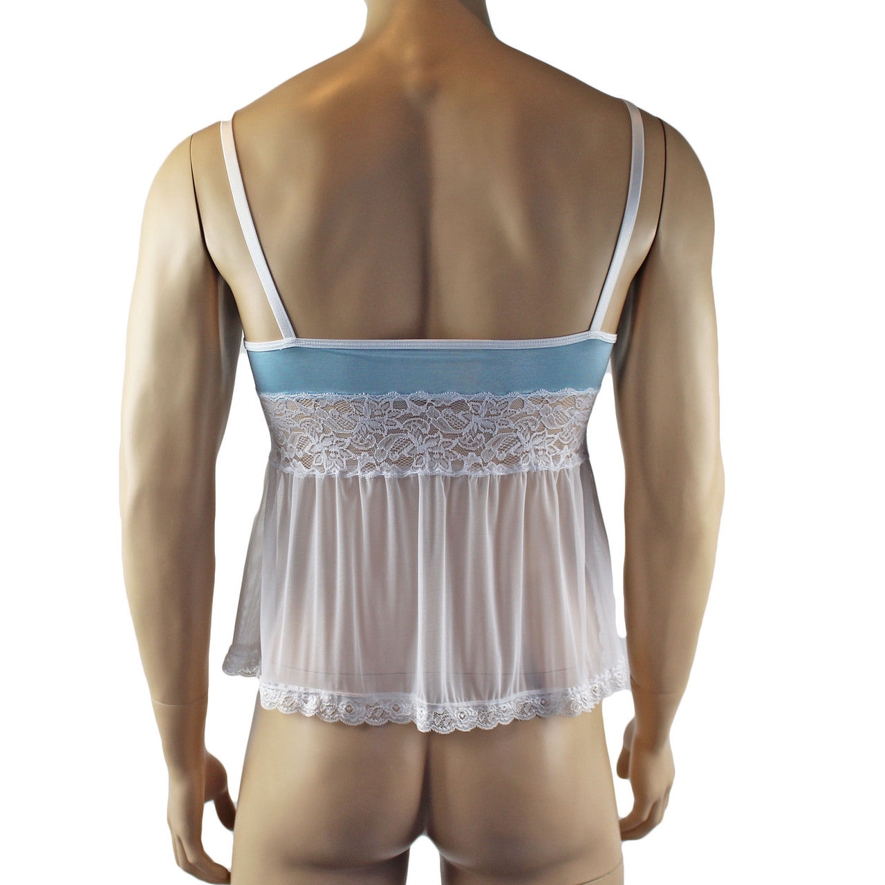 Mens Mini Babydoll Camisole (light blue and white plus other colours)