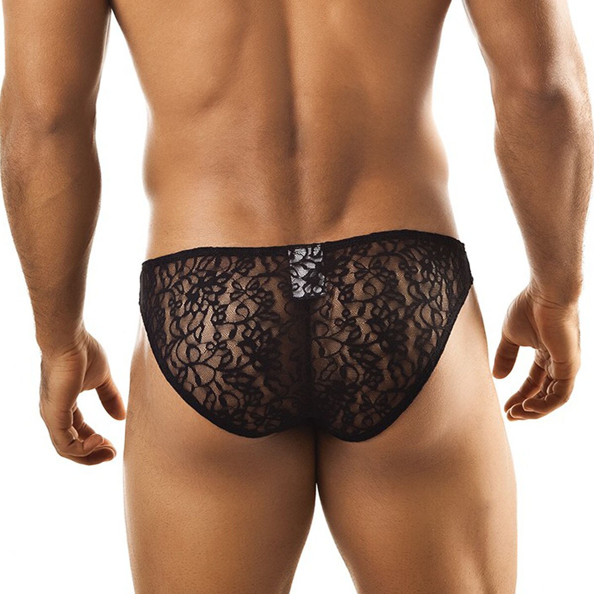 Mens Joe Snyder Lace Bikini Brief Underwear Black
