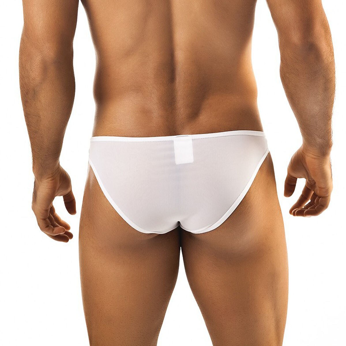 Mens Joe Snyder Mesh Bikini Brief White