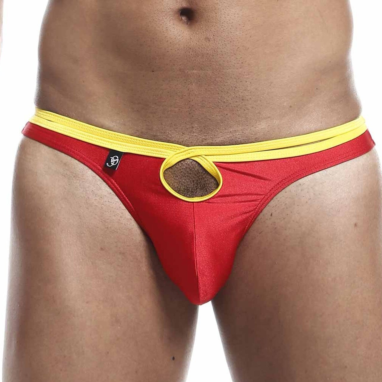 SALE - Mens Joe Snyder Front & Back Hole Thong Red