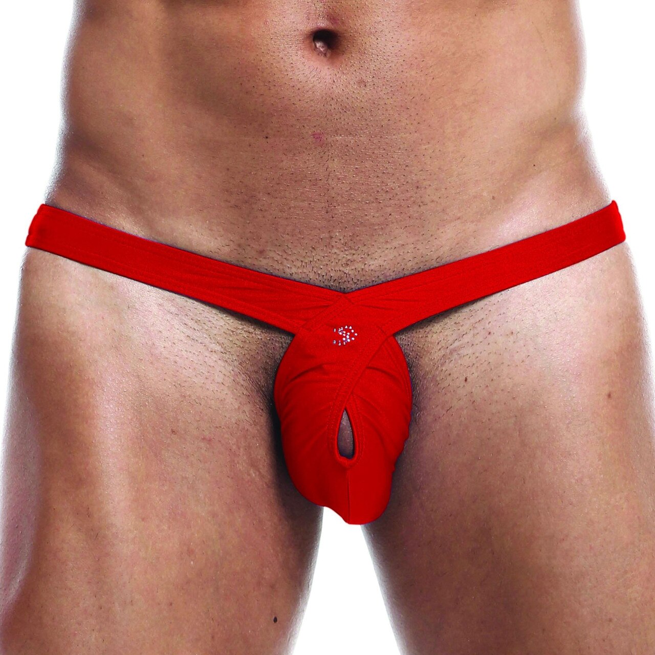 Mens Joe Snyder Infinity Hole Bikini Brief Red