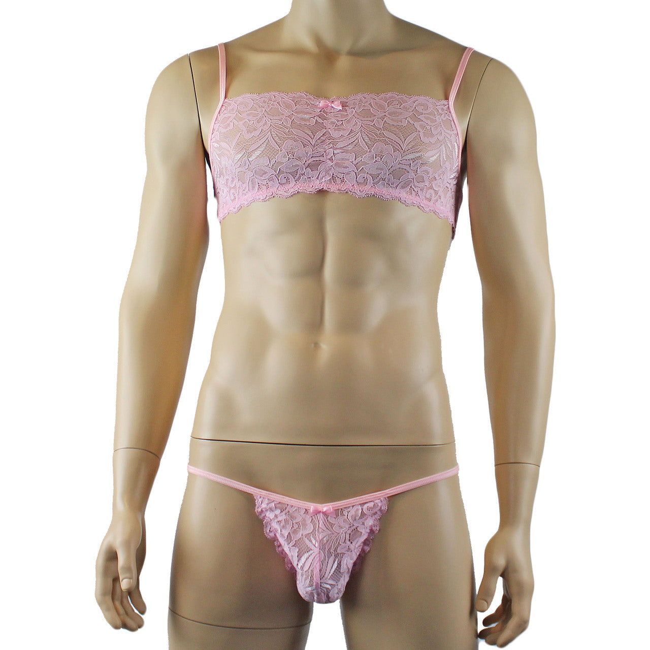 Mens Sexy Lace Bikini Brief, Male Panties (light pink plus other colours)