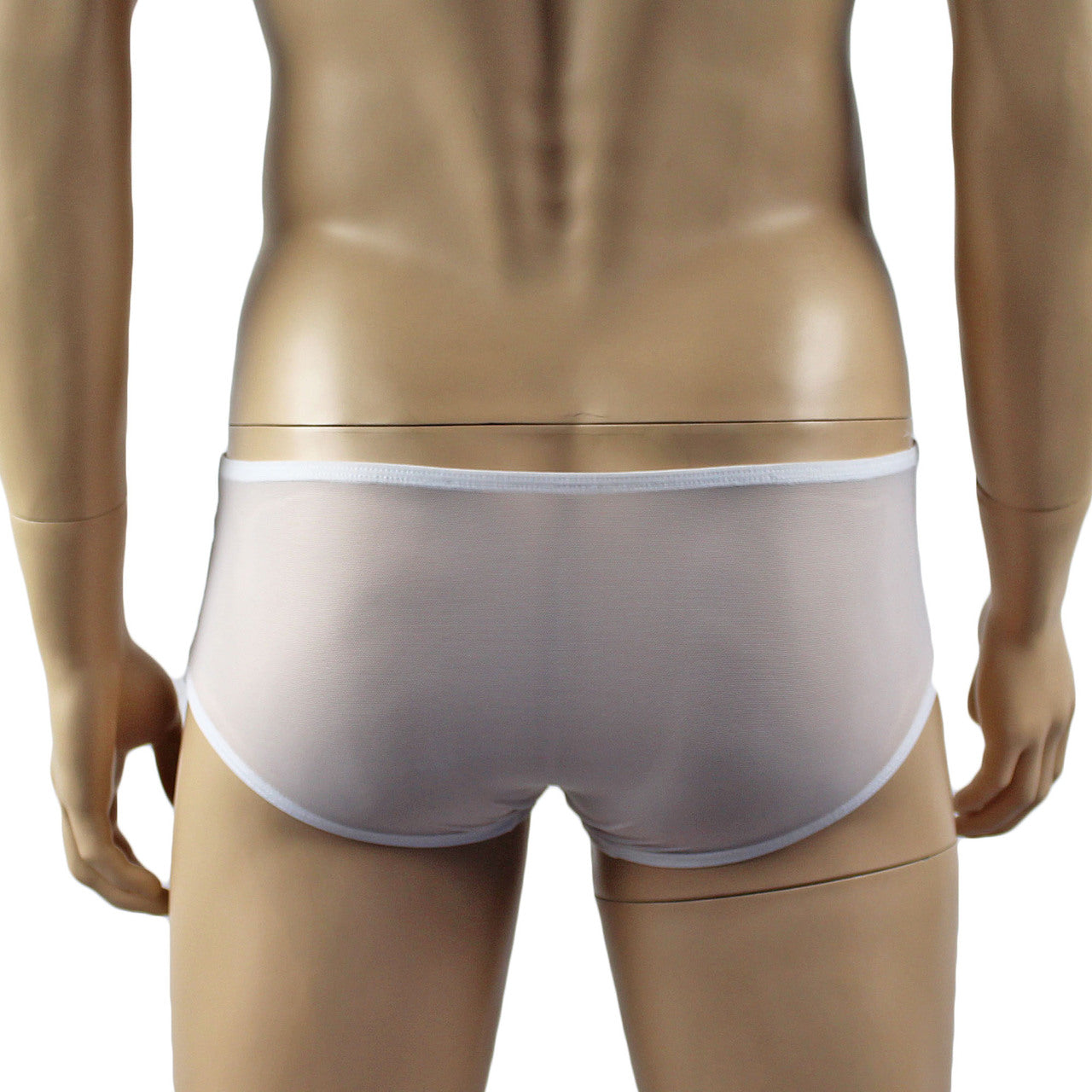 Mens Lingerie Sexy Lace and Mesh Panty Brief (white plus other colours)
