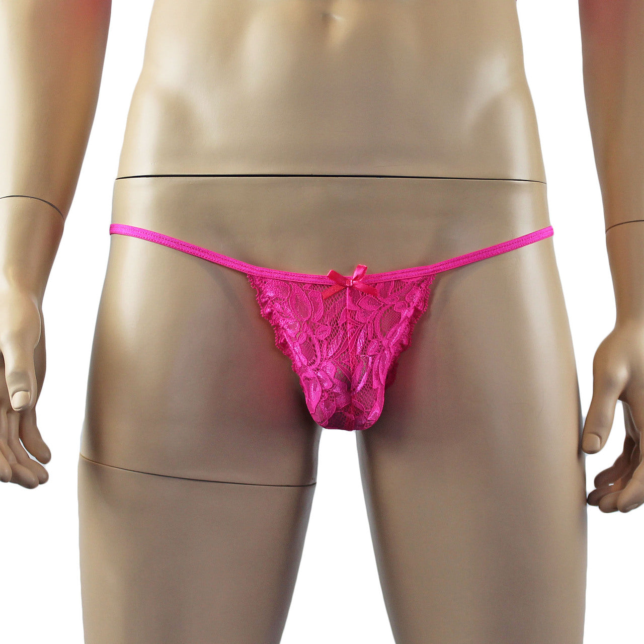 Mens Sexy Lace Pouch G string Panty Male Lingerie (pink plus other colours)