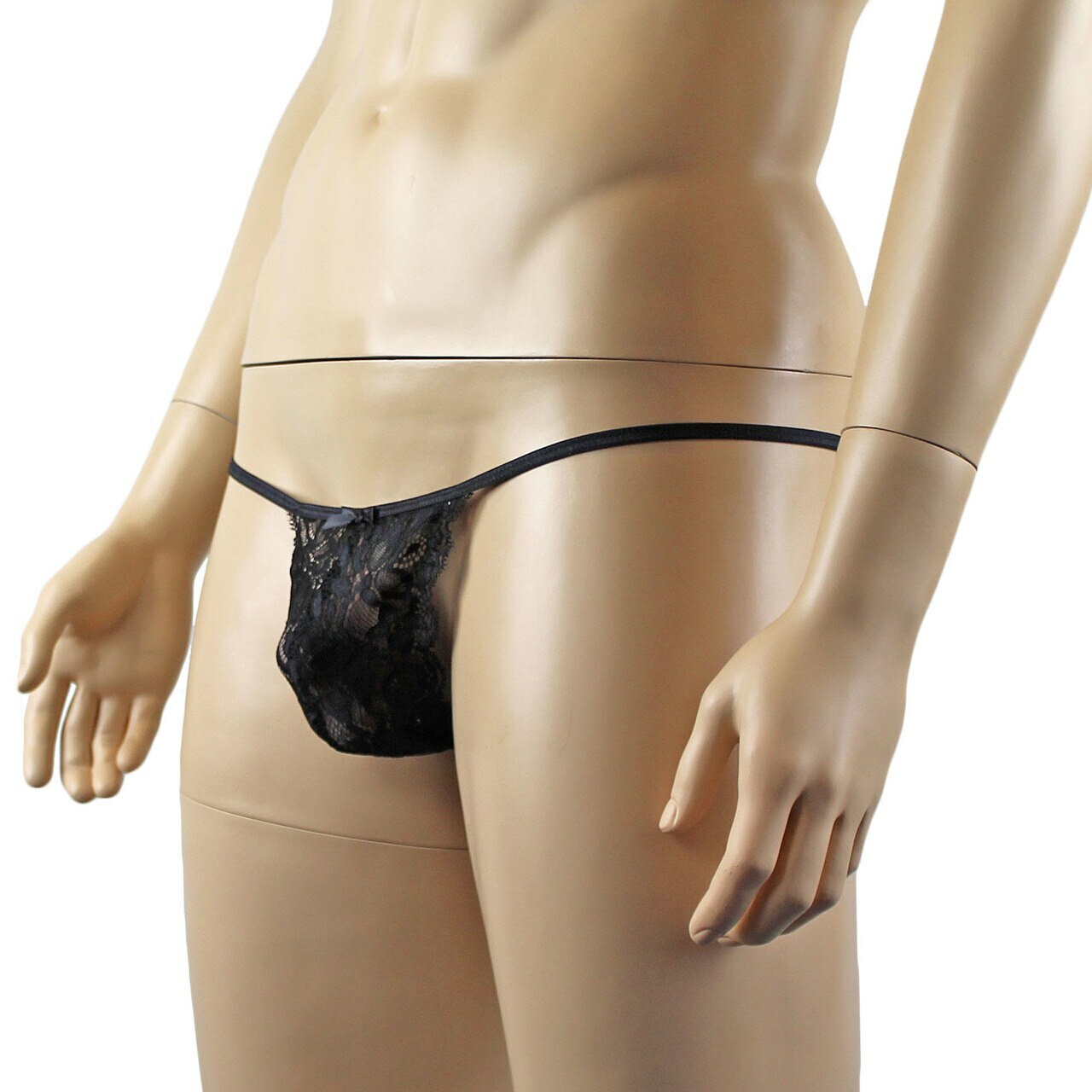 Mens Sexy Lace Pouch G string Panty Male Lingerie (black plus other colours)